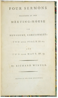 Four Sermons Preached at the Meeting-House in New-Court, Carey-Street: