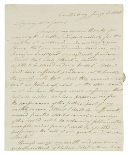 Autograph Letter Signed to William Allen.