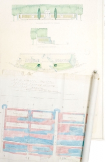 [Archive:] Plans and Elevations for War Memorials, Cemeteries, Hospitals, etc., with assorted other papers.
