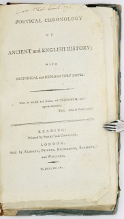 Poetical Chronology of Ancient and English History;