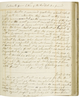 [Manuscript] Extracts from Letters of the Revd J.H. to a friend.