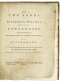 The Two Books of Apollonius Pergæus, concerning Tangencies,