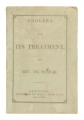 Cholera and its treatment.