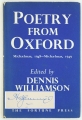 Poetry from Oxford. 